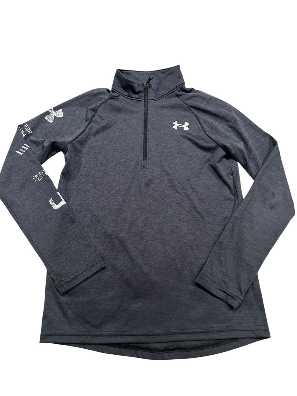 Under Armour Charcoal Gray Quarter-Zip Tech Training Top